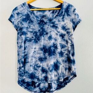 American Eagle Outfitters Navy Tie-Dye Favorite Short Sleeve Tee
